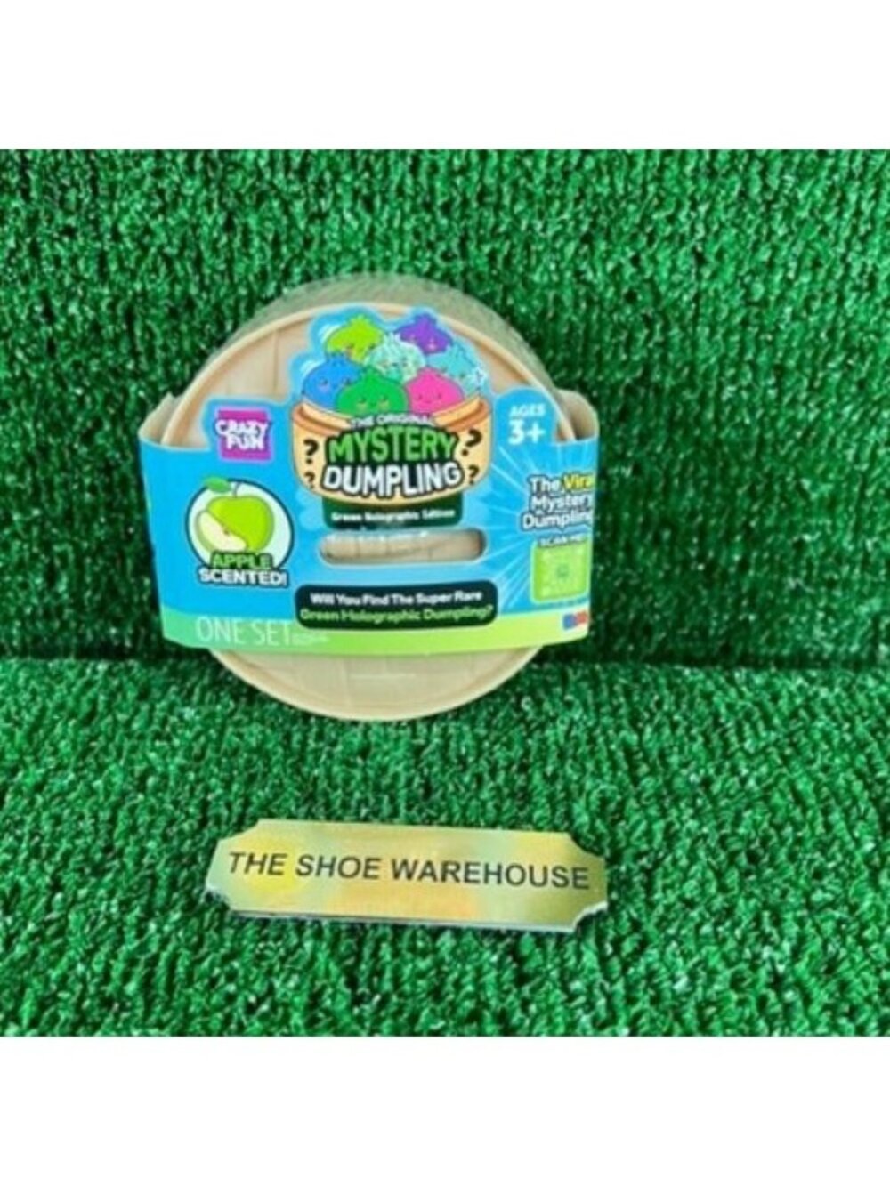 Green Holographic Mystery Squishy  The Viral Mystery Dumpling Apple Scented NEW